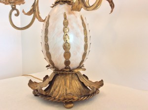 Paire de Candélabres montés en lampes, XXème vers 1950, dans le goût de Jansen