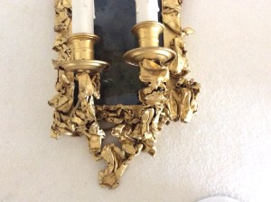 Wall sconces, golden brass - Decorator Creation of the 1970s