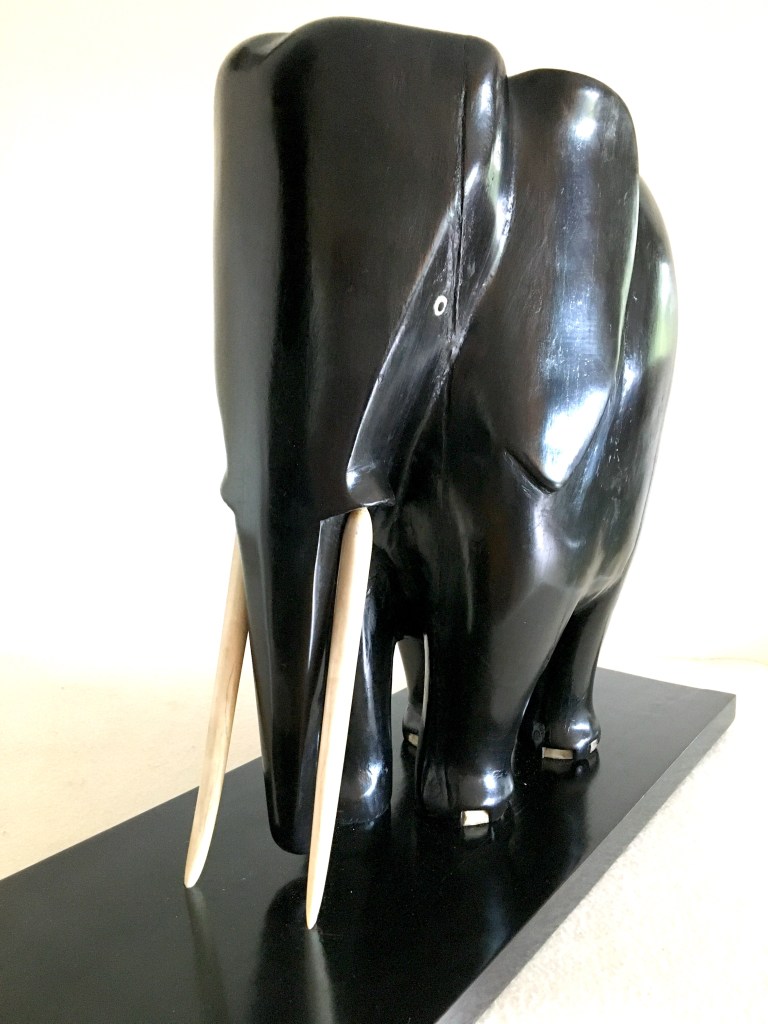 Sculpture Murale Tête D'éléphant – Bois Massif – Art Animalier D'Afrique – Déco