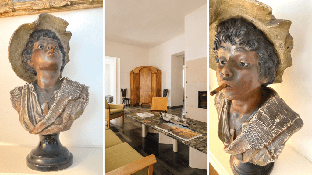 Sculpture en plâtre polychromé, Inspiration:&nbsp;GOLDSCHEIDER