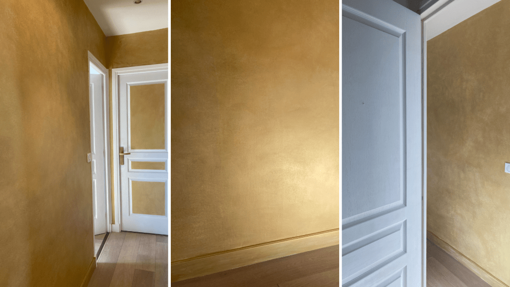 Patine murale aux nuances dorées : Chaleur et Sophistication&nbsp;Décoratives